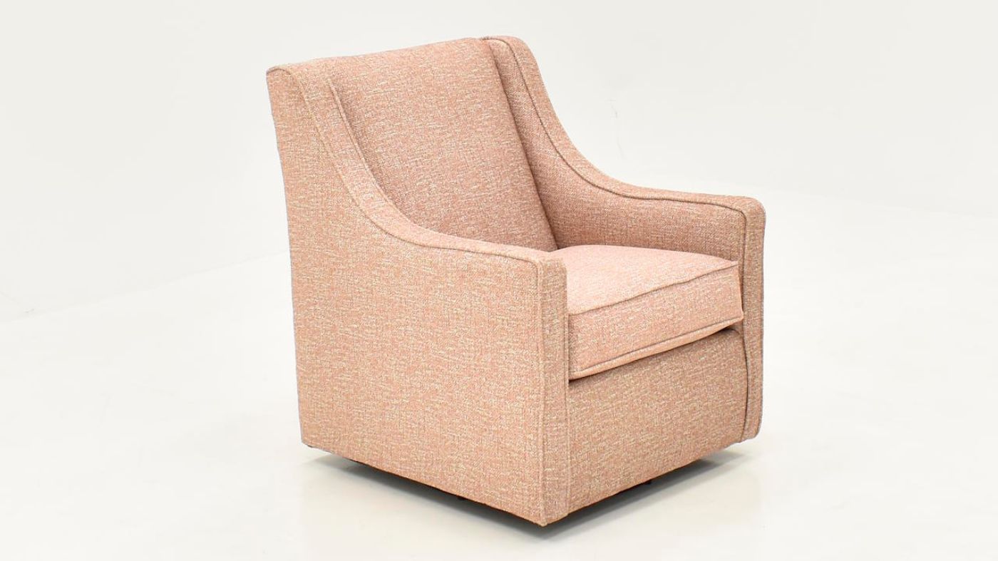 Picture of Mclobvin Sangria Swivel Chair - Blush