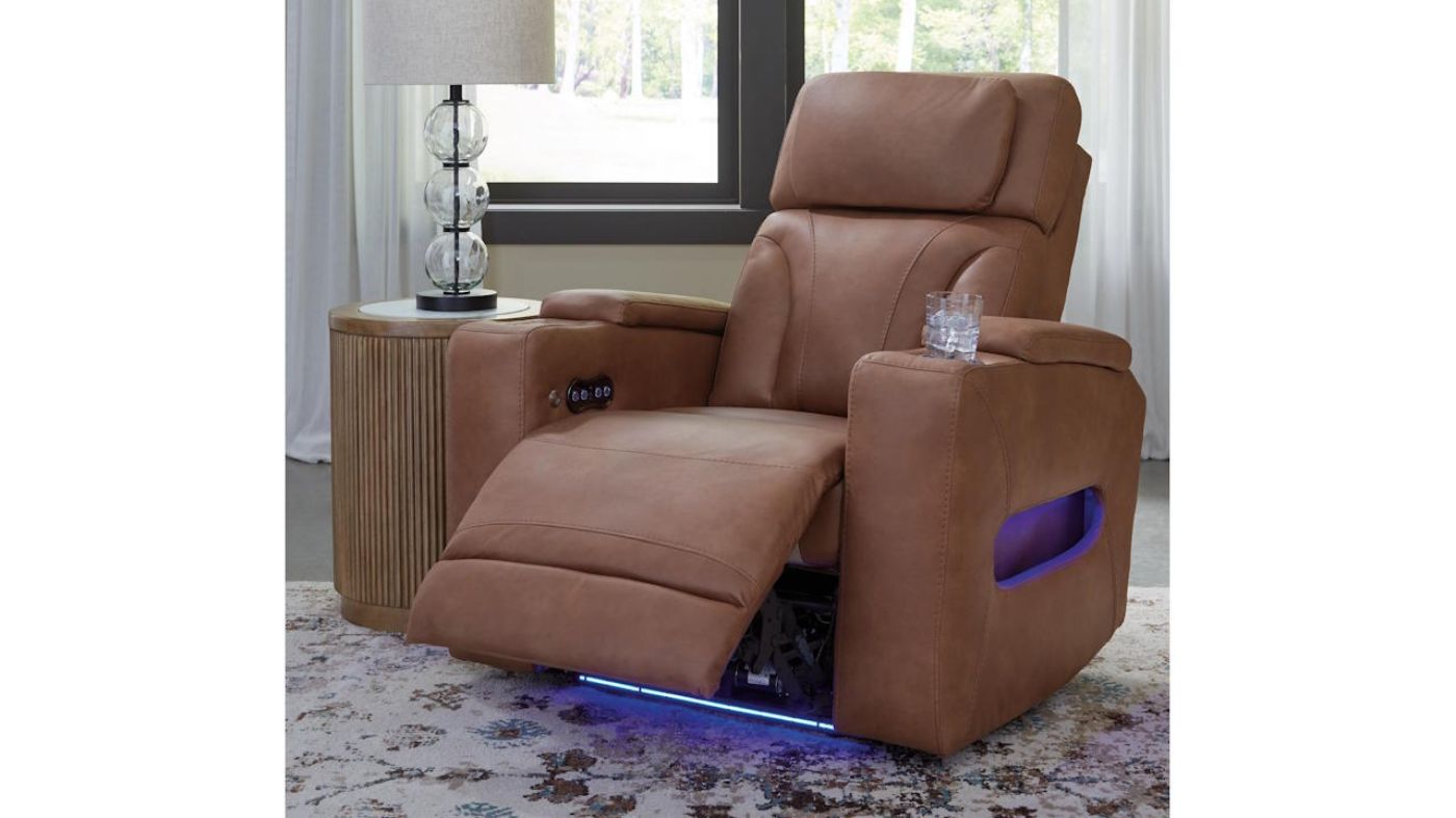 Picture of Clean-Slate Power Recliner - Caramel