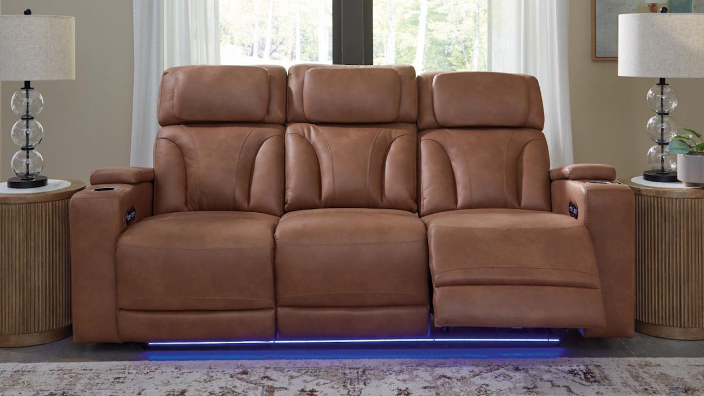 Picture of Clean-Slate Power Sofa - Caramel