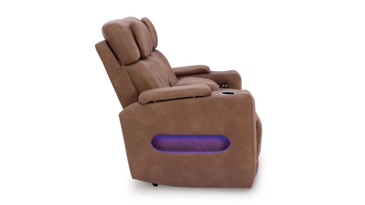 Picture of Clean-Slate Power Loveseat - Caramel
