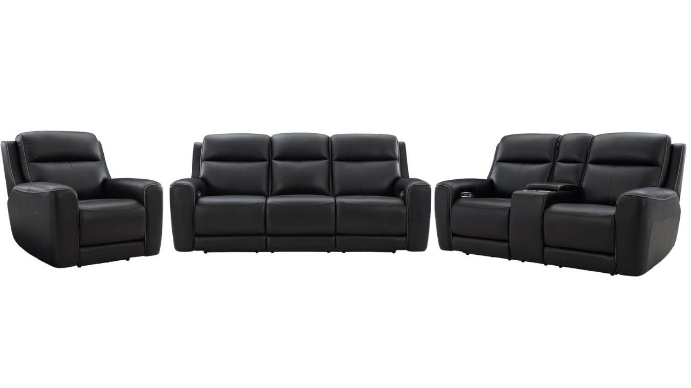 Picture of Comfort 3-Piece Power Sofa Set - Black
