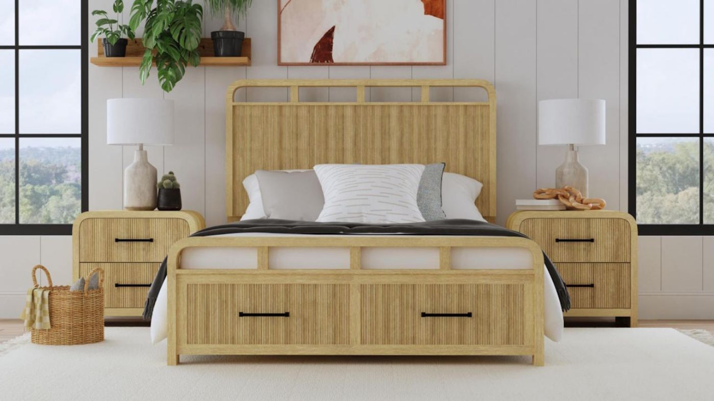 Picture of Ridgemont King Storage Bed - Natural