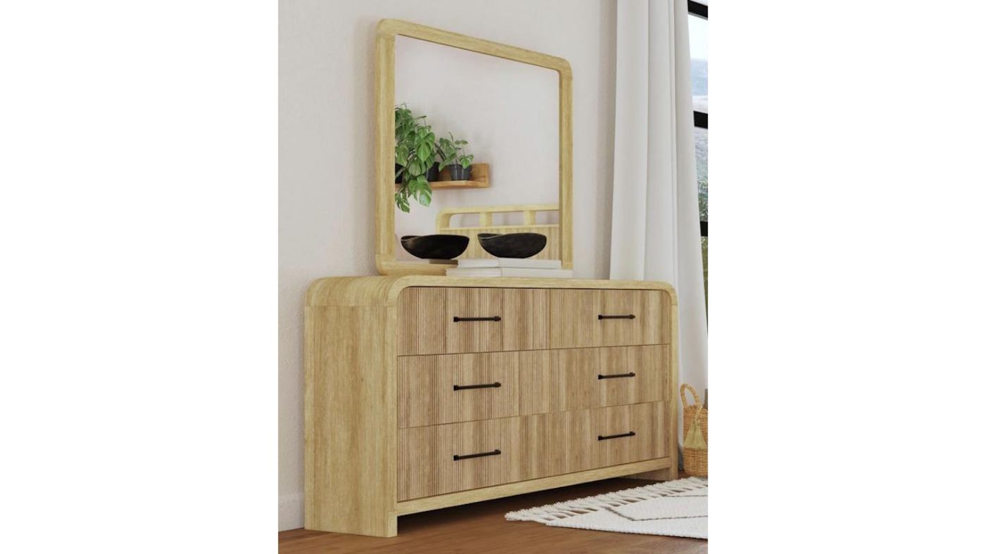 Picture of Ridgemont Dresser with Mirror - Natural