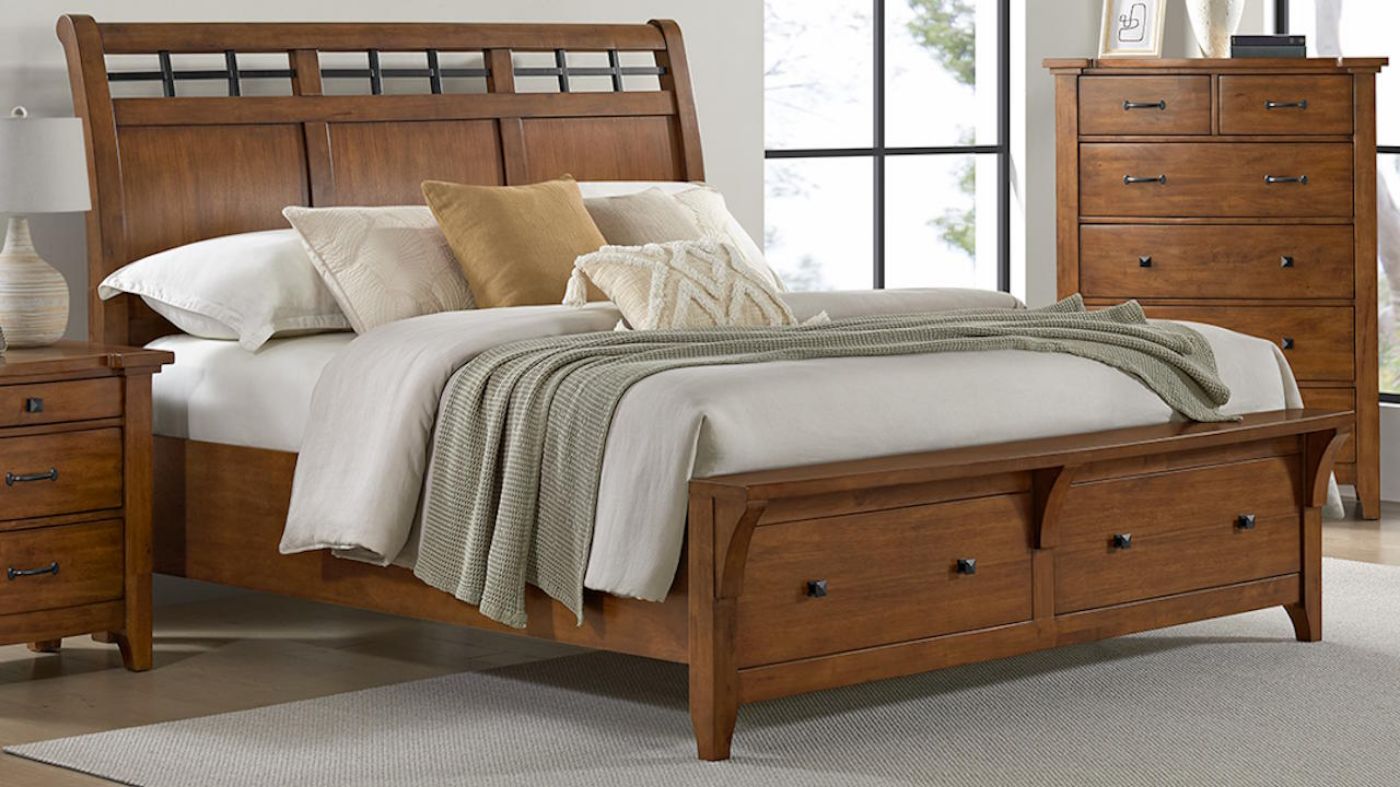 Picture of Gage King Storage Bed - Chestnut