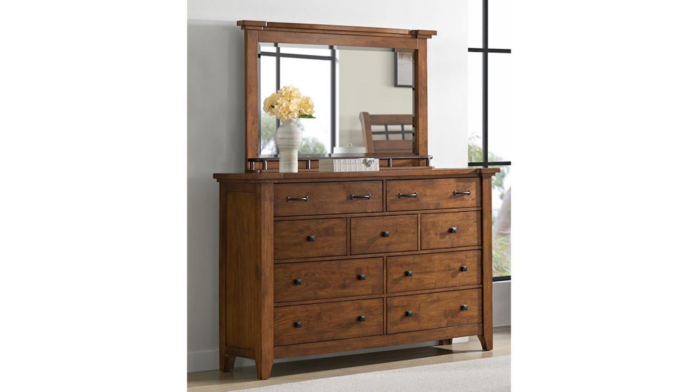 Picture of Gage Dresser with Mirror - Chestnut