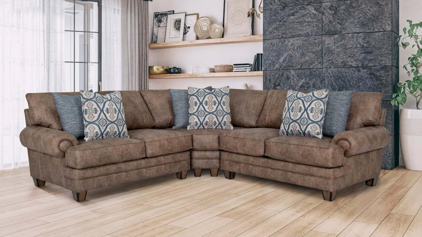Picture of Sicily Sectional - Brown