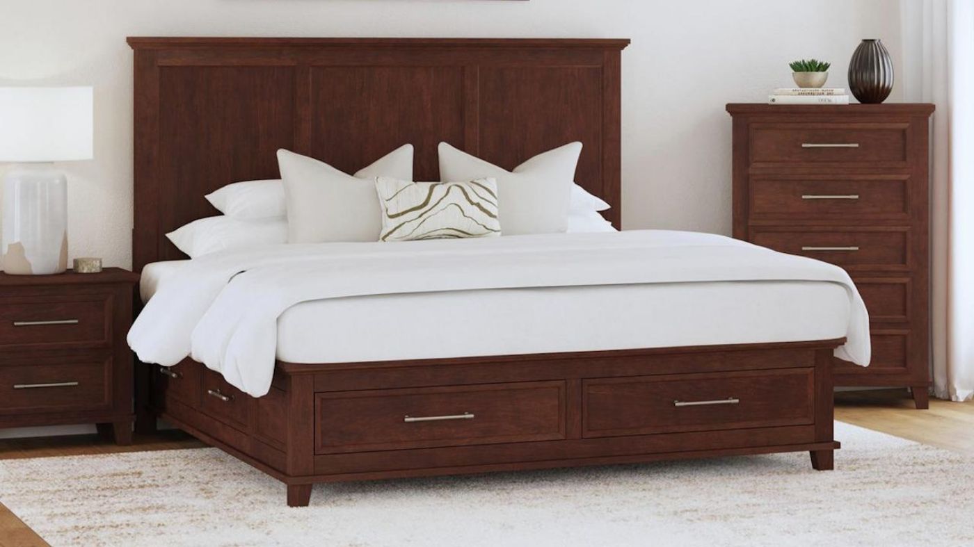 Picture of Canterbury King Storage Bed - Cherry