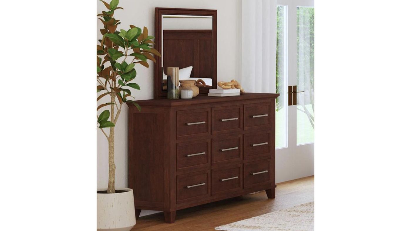 Picture of Canterbury Dresser with Mirror - Cherry