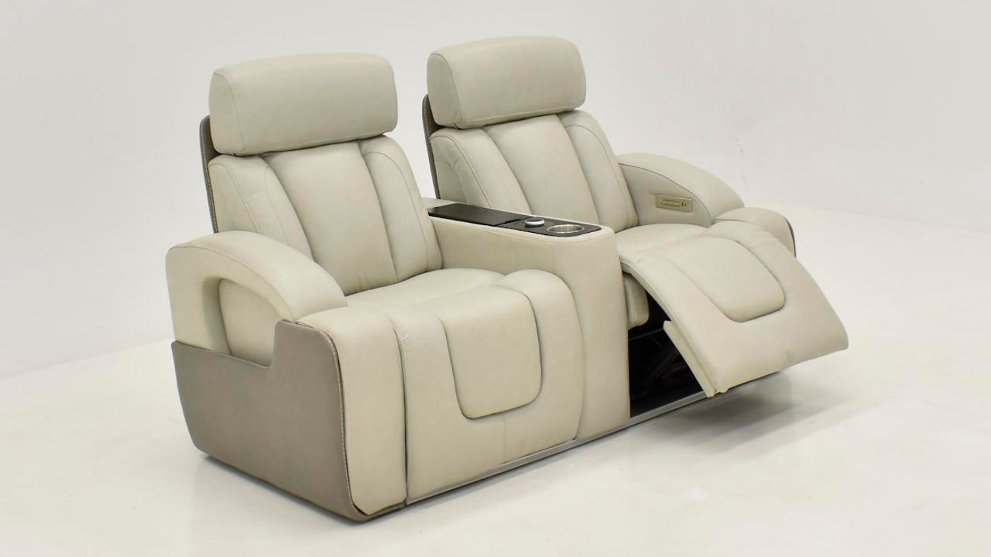 Picture of Demi Power Reclining Loveseat - White