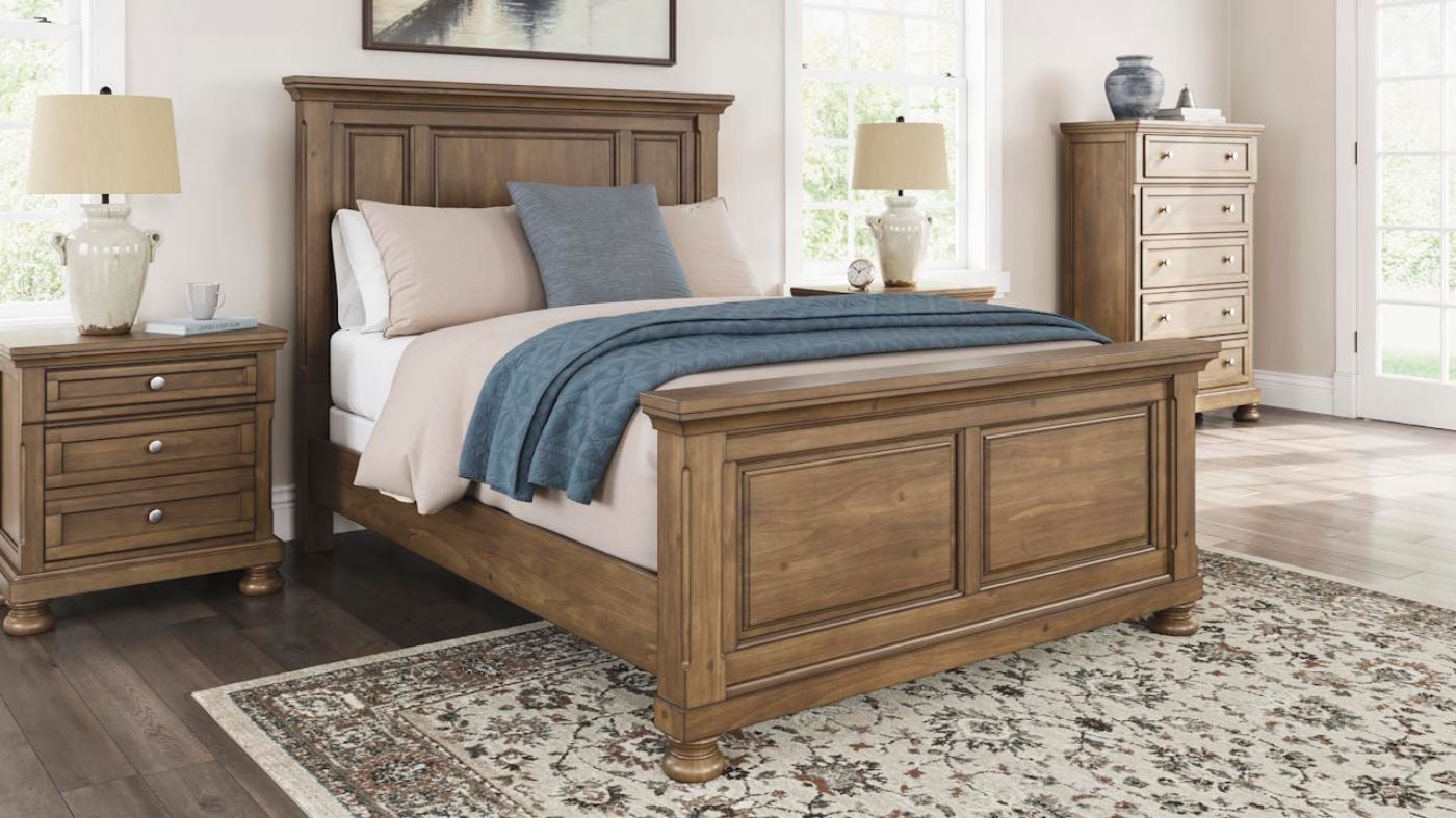 Picture of Feddinger King Panel Bed - Brown