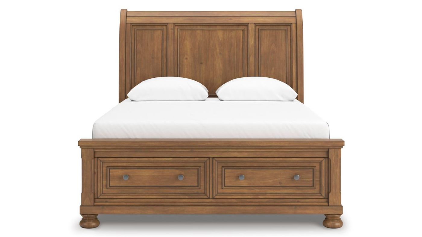 Picture of Feddinger Queen Storage Sleigh Bedroom Set - Brown