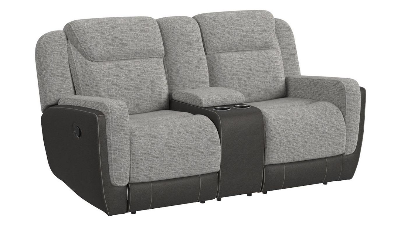 Picture of Hornet Glider Reclining Loveseat - Gray