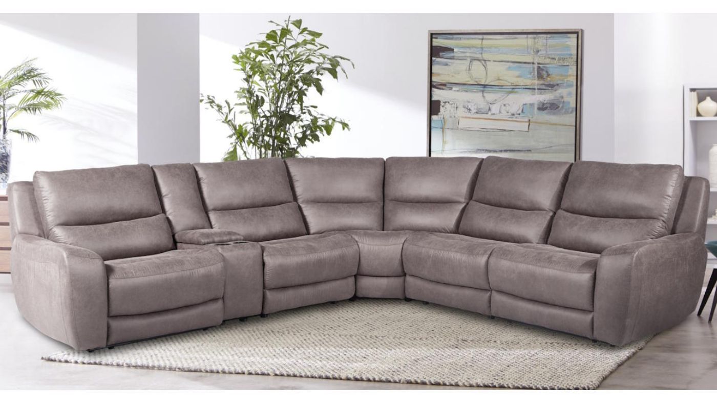 Picture of Kobicha Power Sectional - Brown