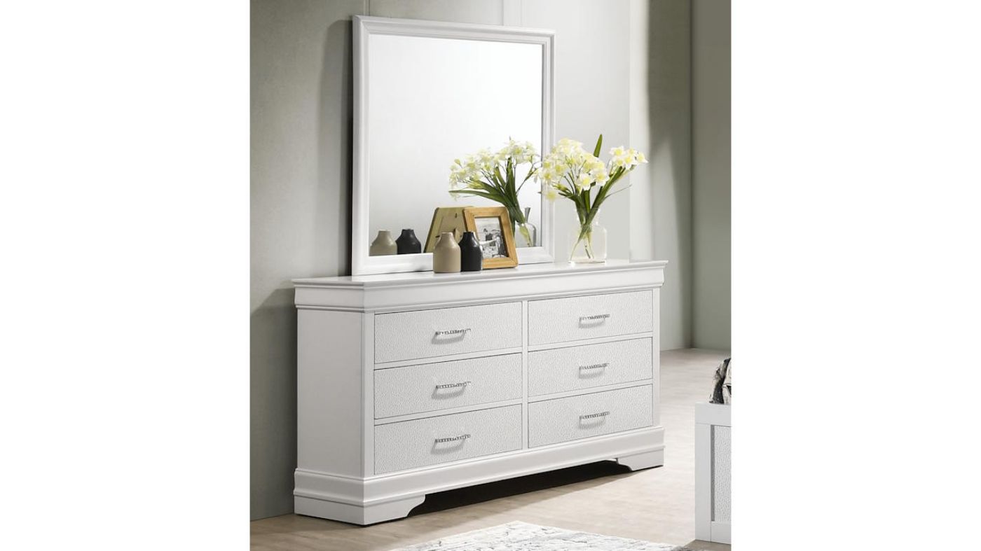 Picture of Amalia Dresser with Mirror - White