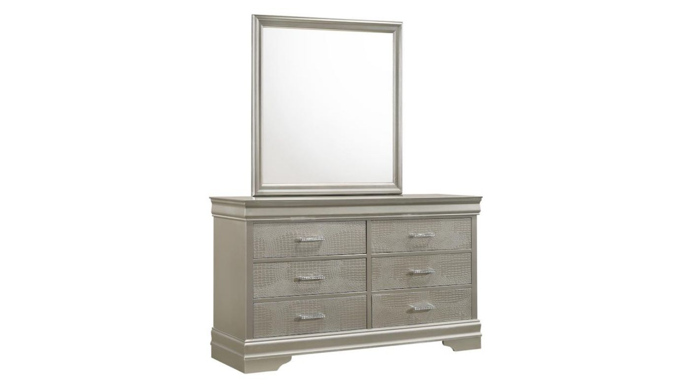 Picture of Amalia Dresser with Mirror - Silver