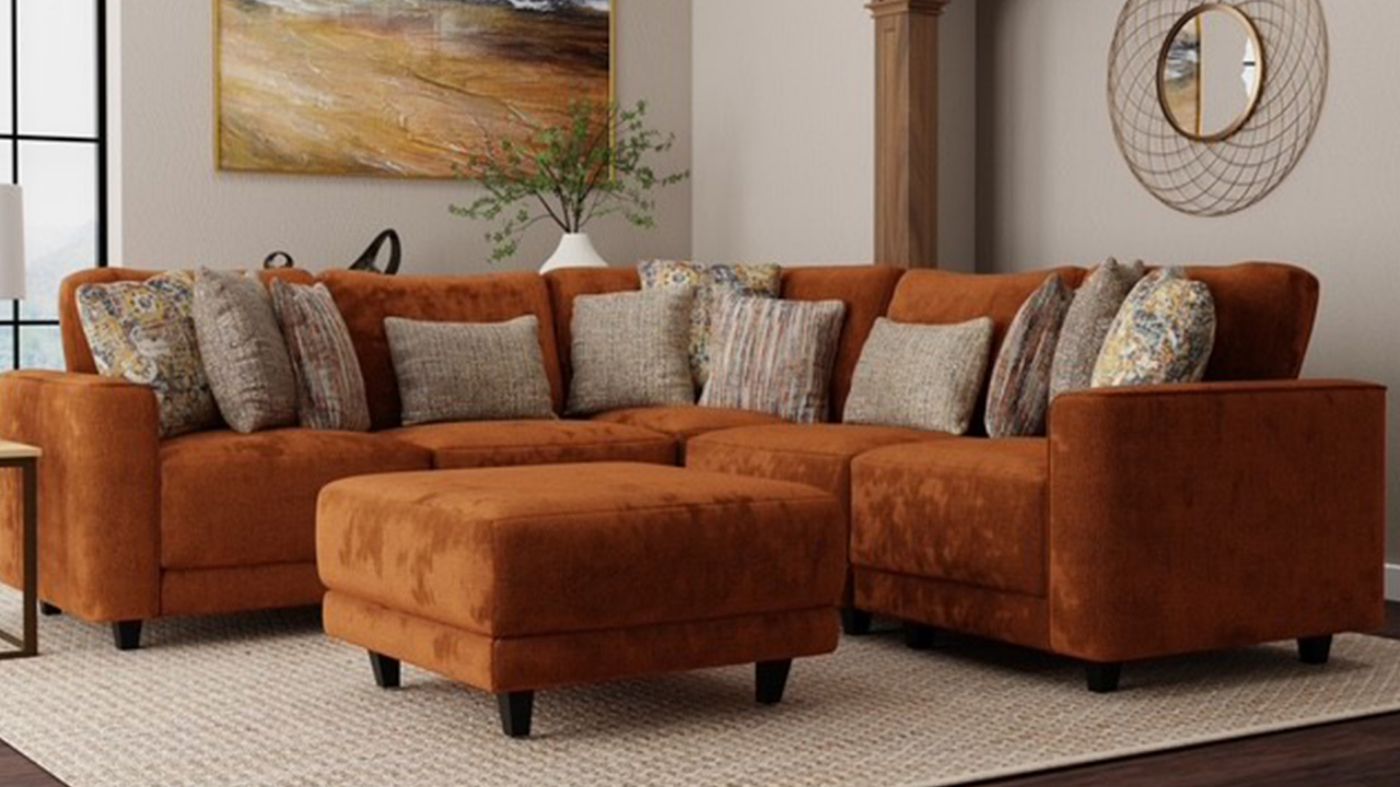 Picture of Breckenridge Ottoman - Brick