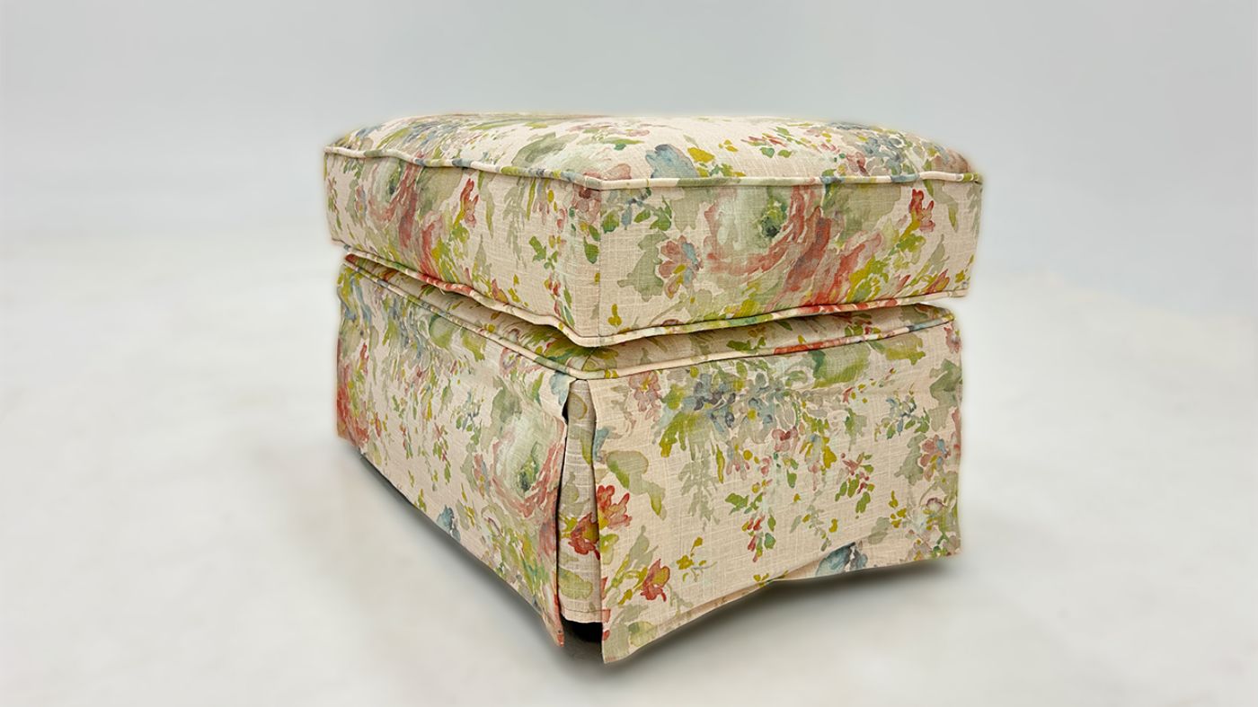 Picture of Macbeth Blush Ottoman - Multicolored
