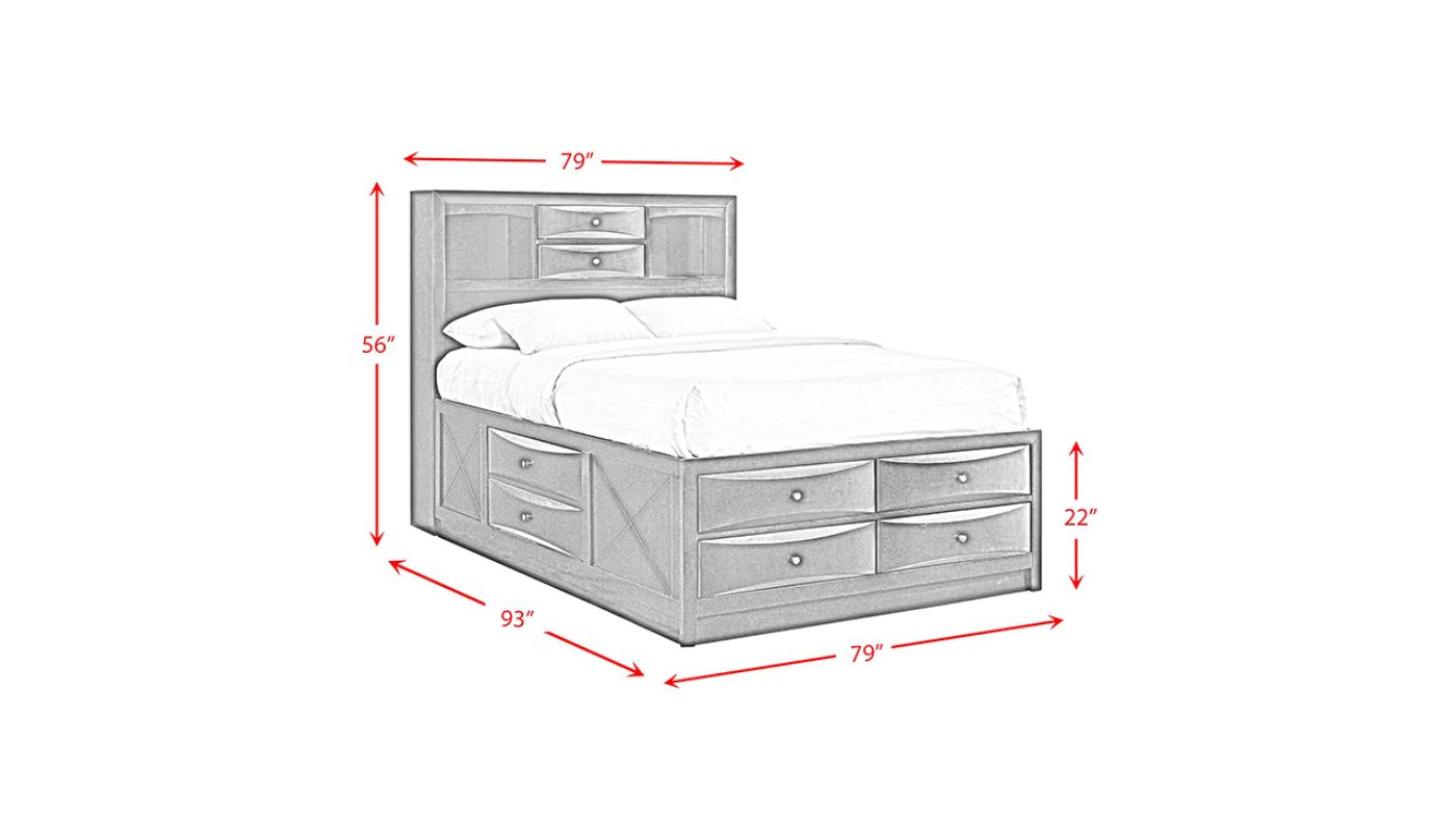 Picture of Emily King Storage Bed - Brown