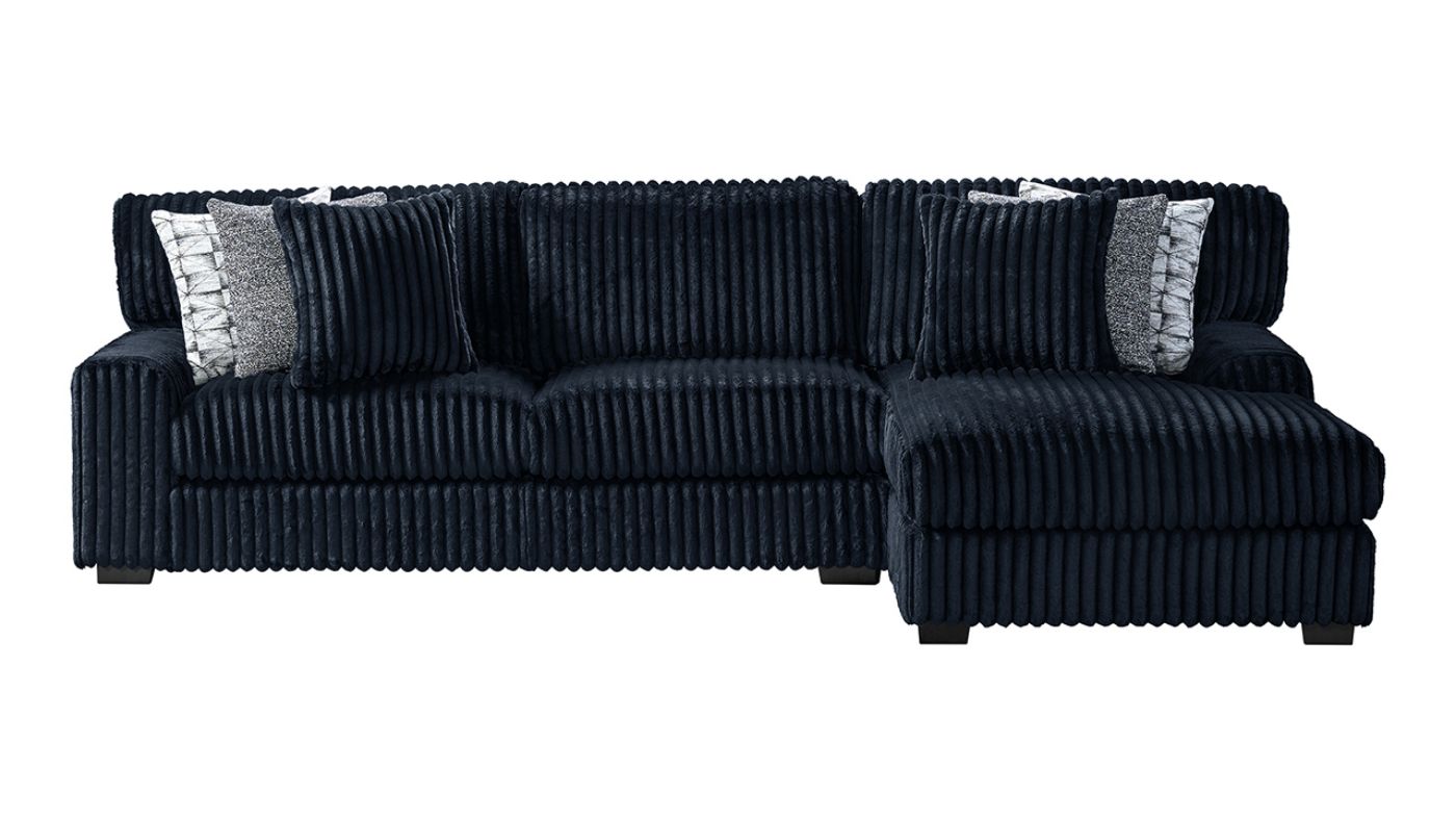 Picture of Nightfall 2-Piece Sofa Chaise - Black