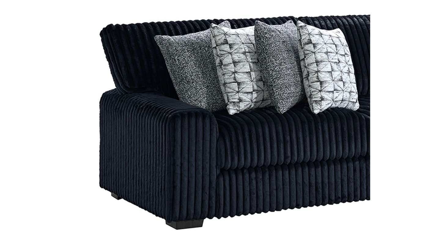 Picture of Nightfall 2-Piece Sofa Chaise - Black