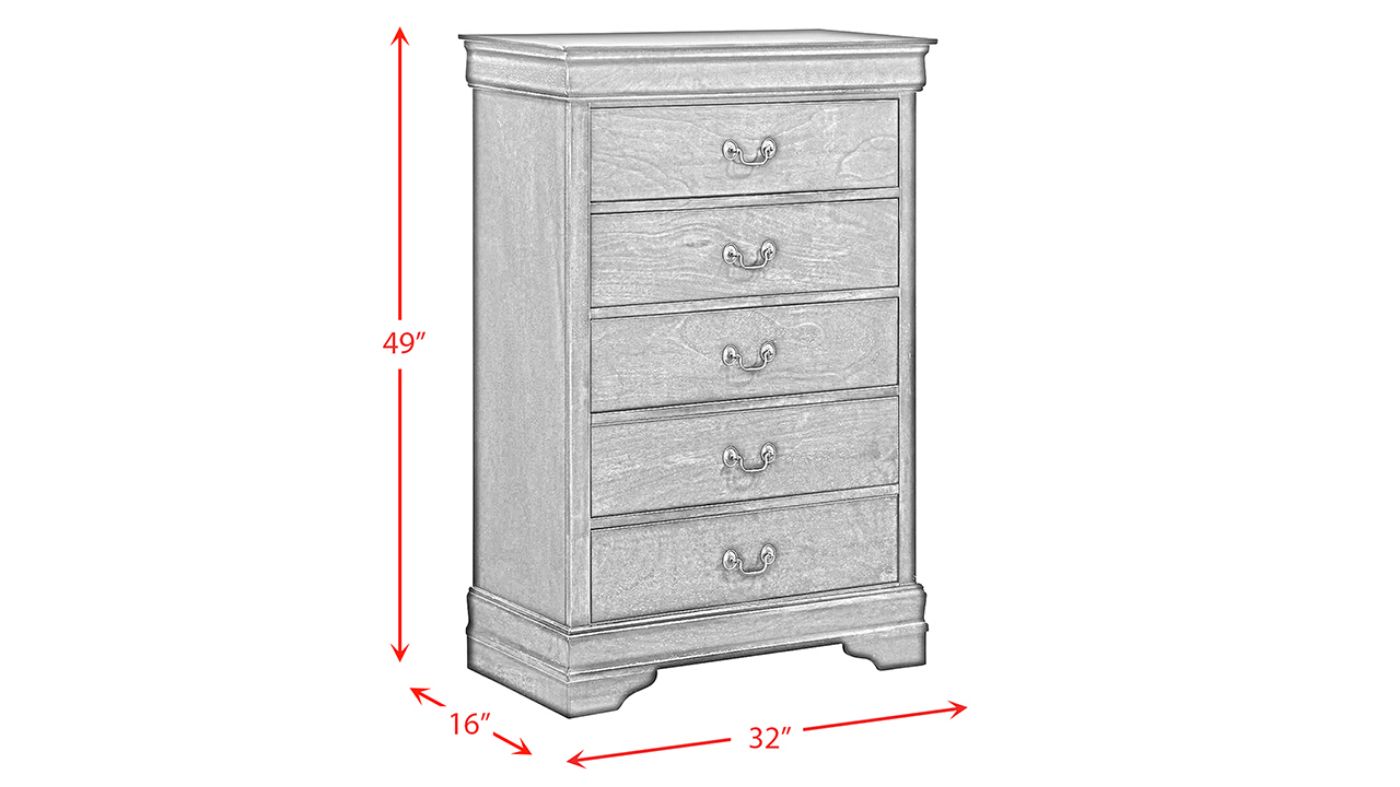 Picture of Louis Philippe Chest - Brown