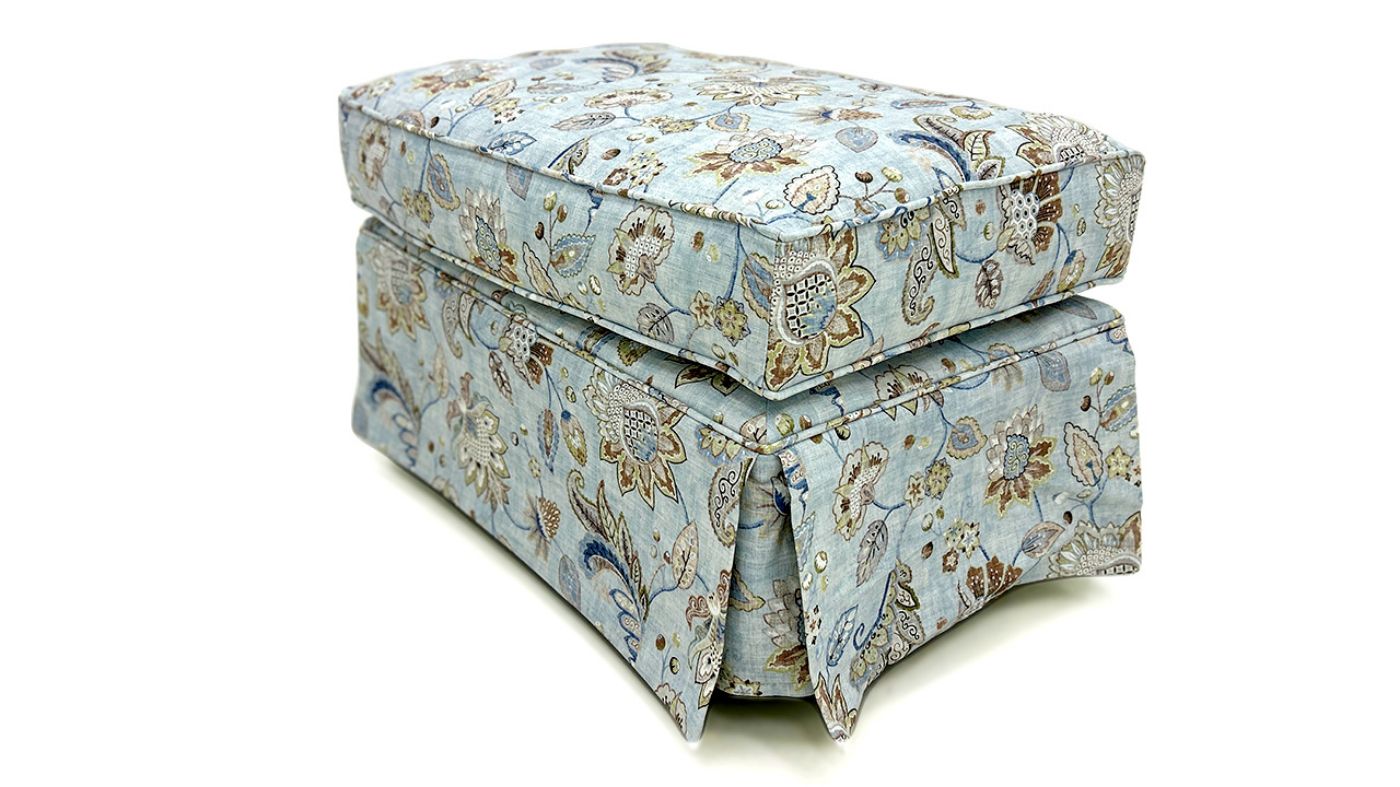 Picture of Glendower Sky Glider Ottoman - Blue Multi