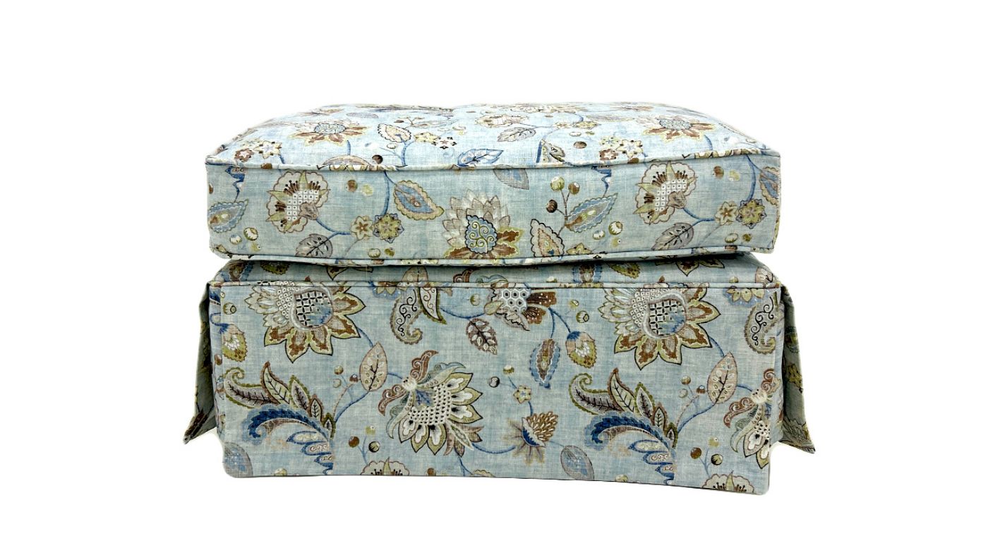Picture of Glendower Sky Glider Ottoman - Blue Multi