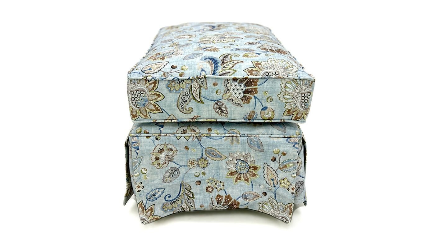 Picture of Glendower Sky Glider Ottoman - Blue Multi