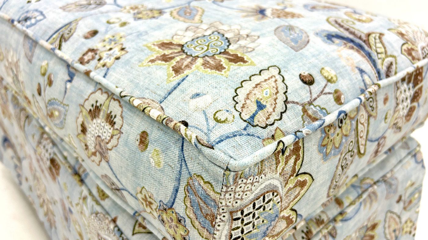 Picture of Glendower Sky Glider Ottoman - Blue Multi