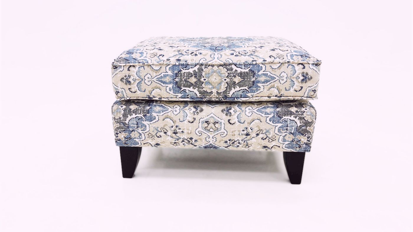 Picture of Sabra Bluebell Ottoman - Blue Multi