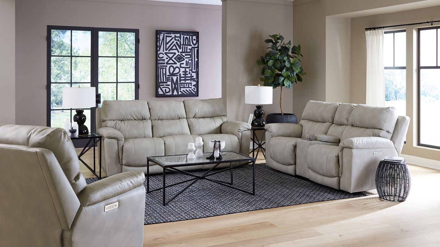 Picture of Cosmo 3-Piece Power Sofa Set - Taupe