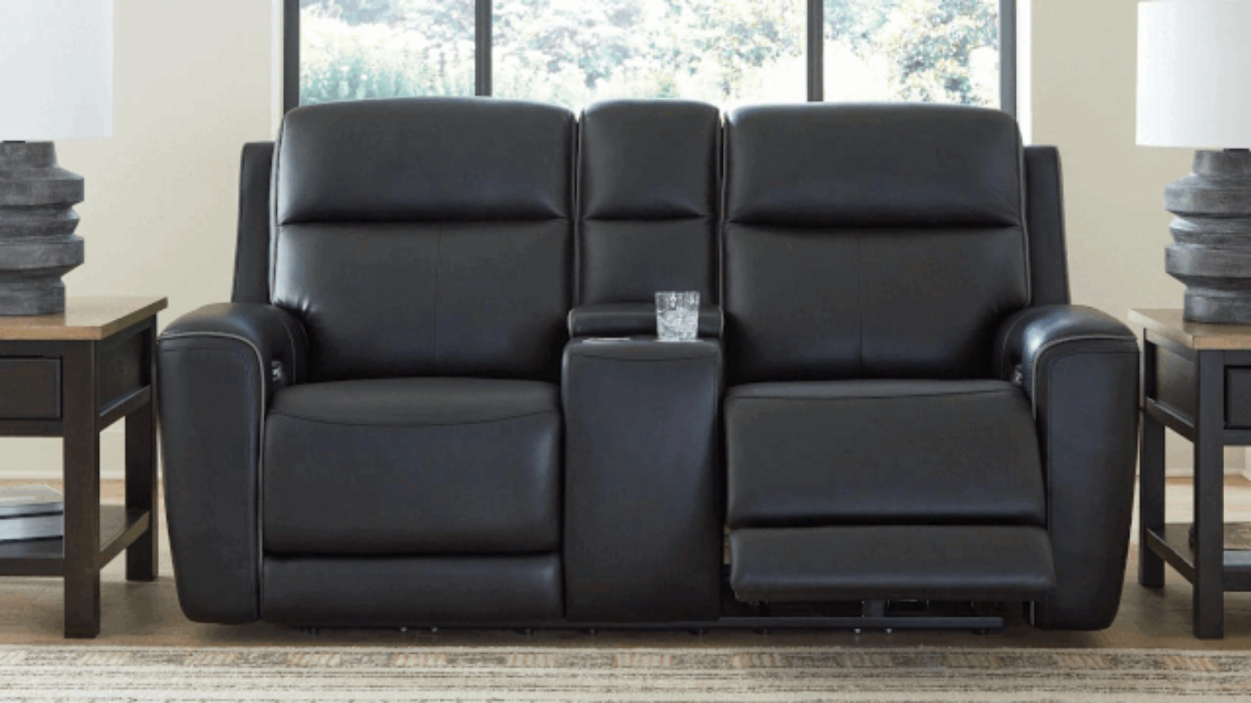Picture of Comfort Power Leather Loveseat