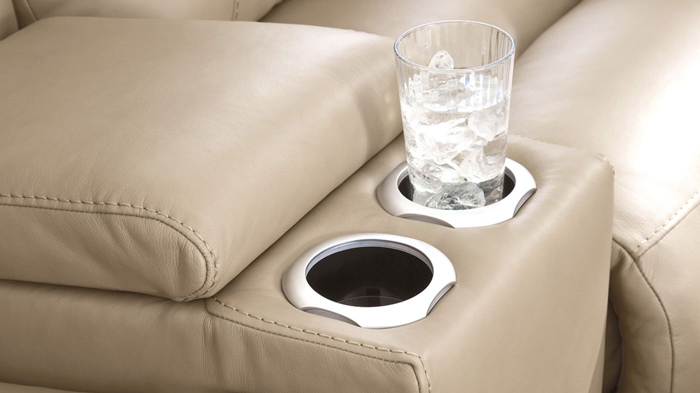 Picture of Tuscany Power Leather Loveseat - White