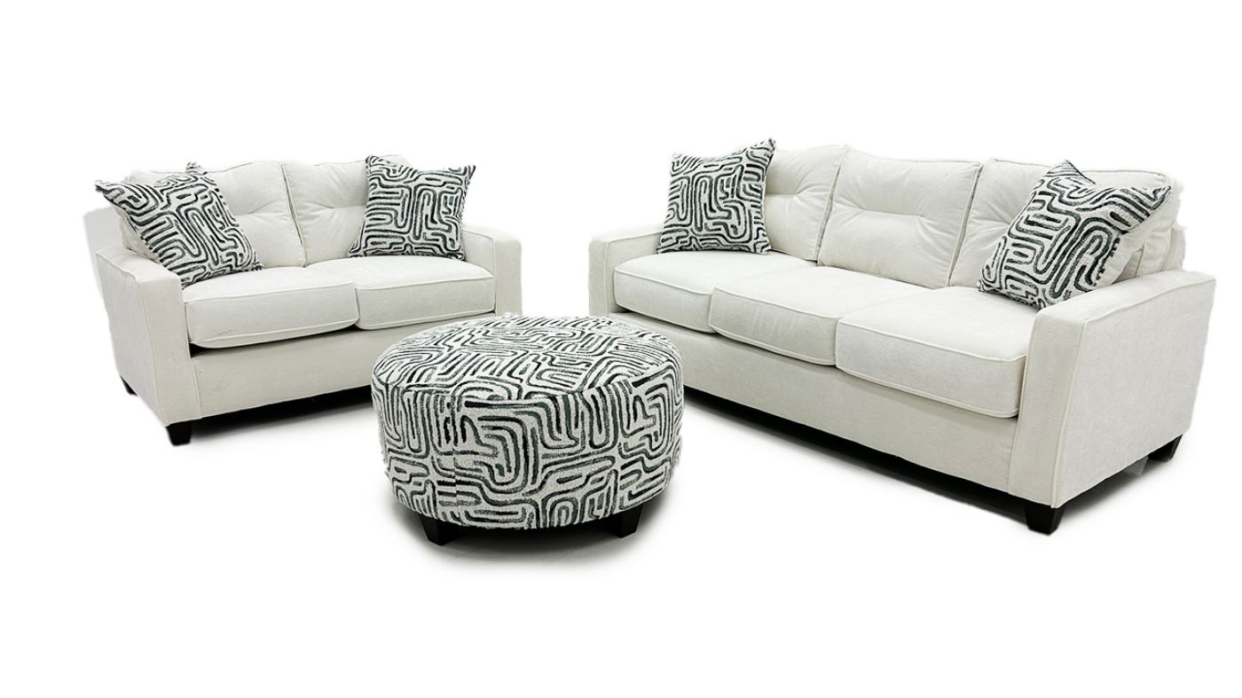 Picture of Braves 3-Piece Sofa Set - White