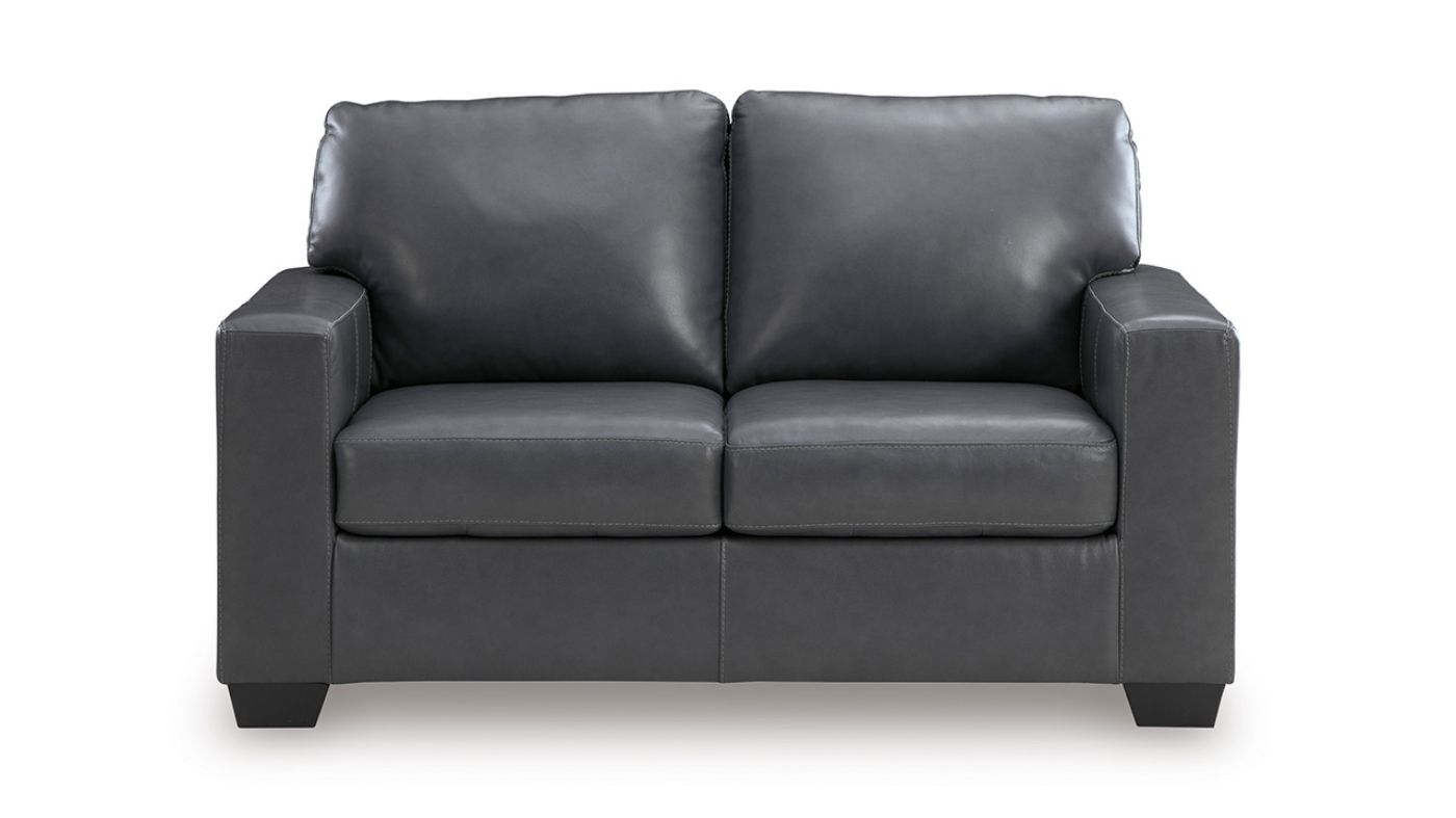 Picture of Bolsena Leather Loveseat - Gray