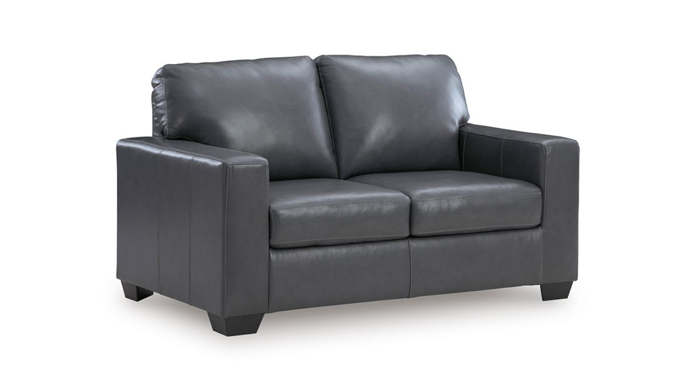 Picture of Bolsena Leather Loveseat - Gray