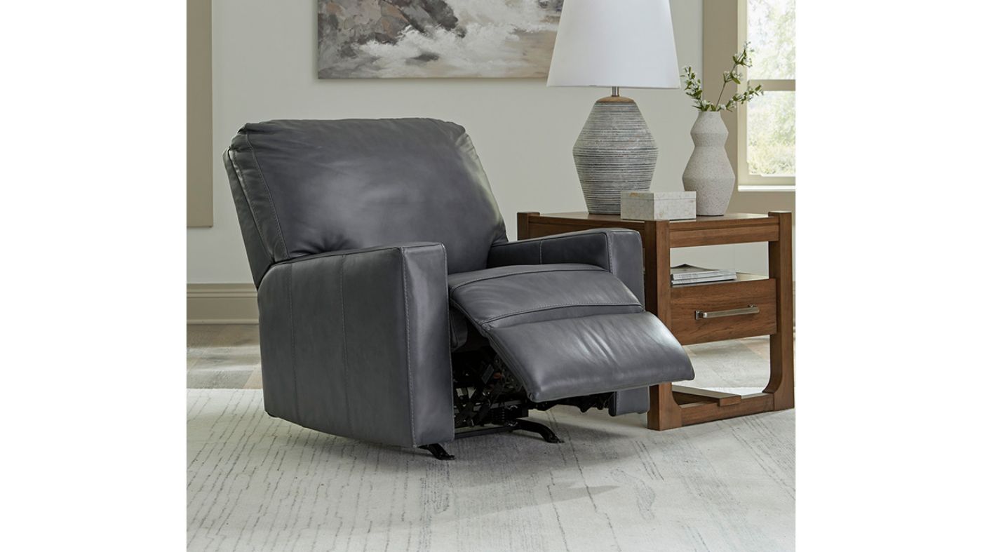 Picture of Bolsena Leather Rocker Recliner - Gray