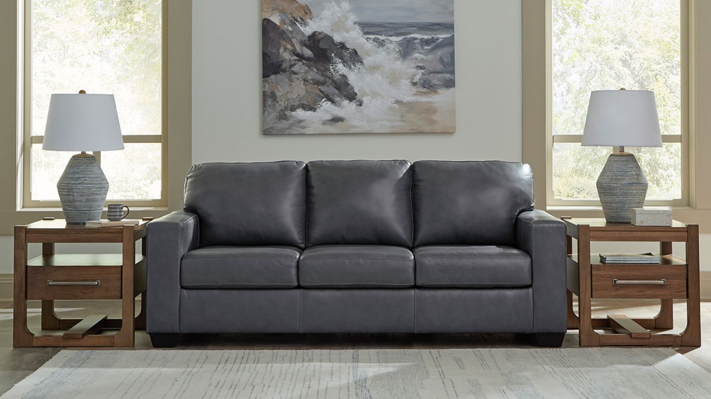 Picture of Bolsena Leather Sofa Set - Gray