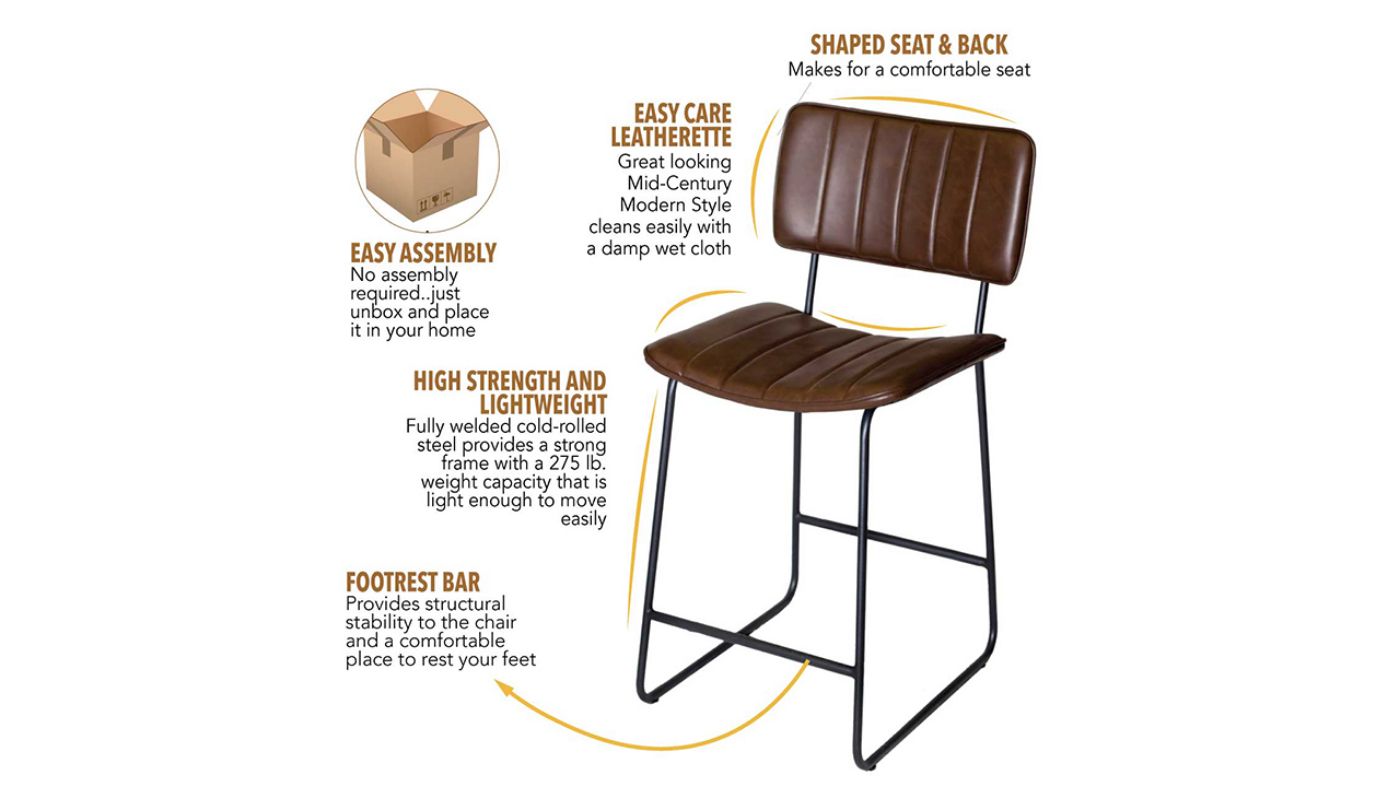 Picture of Tribeca 24" Barstool - Brown