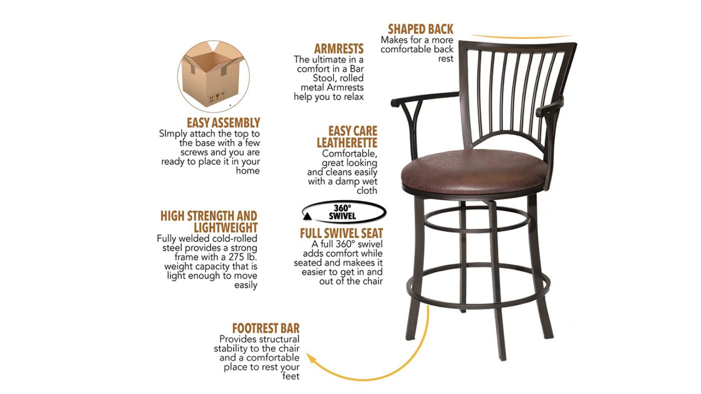 Picture of Bayview 24" Swivel Barstool