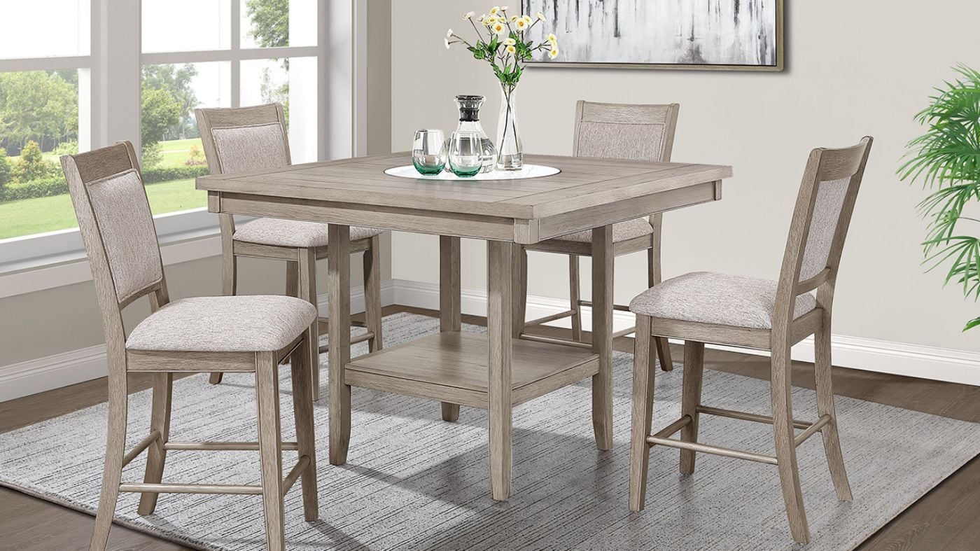 Picture of Fulton 5-Piece Counter Dining - White Oak