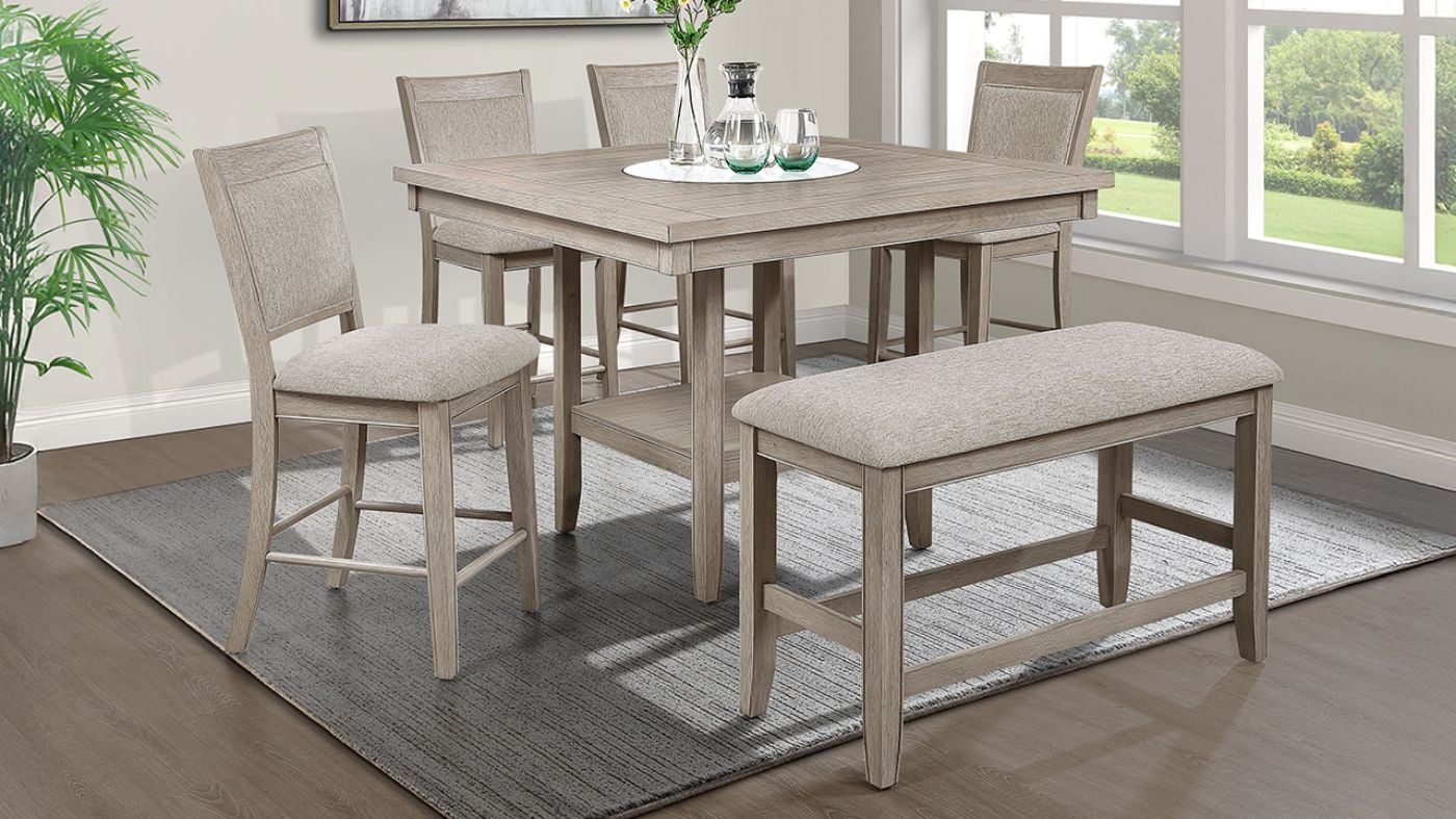 Picture of Fulton 6-Piece Counter Dining - White Oak