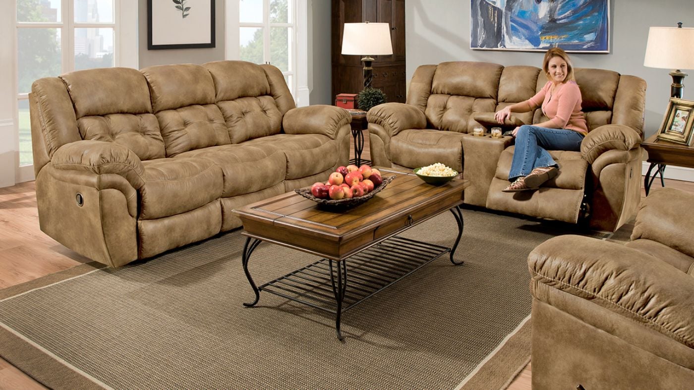 Picture of Denton 3-Piece Power Sofa Set - Brown