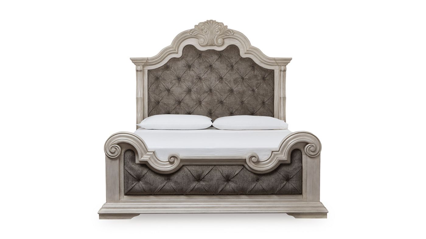 Picture of Bruchandi King Upholstered Bed - White