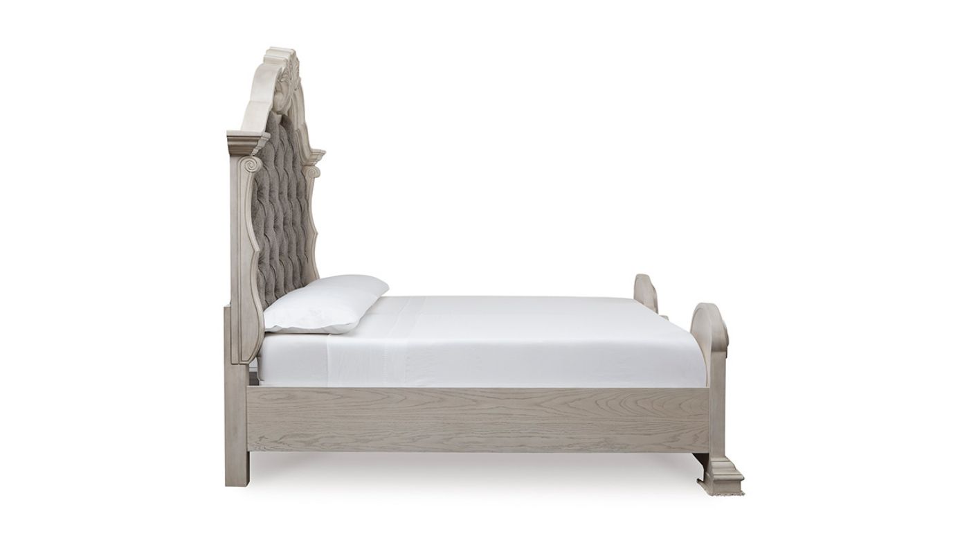 Picture of Bruchandi King Upholstered Bed - White
