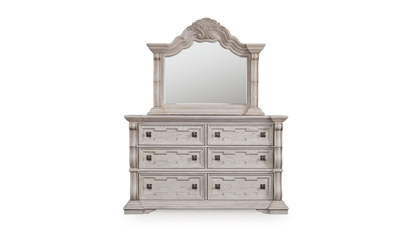 Picture of Bruchandi Dresser with Mirror - White