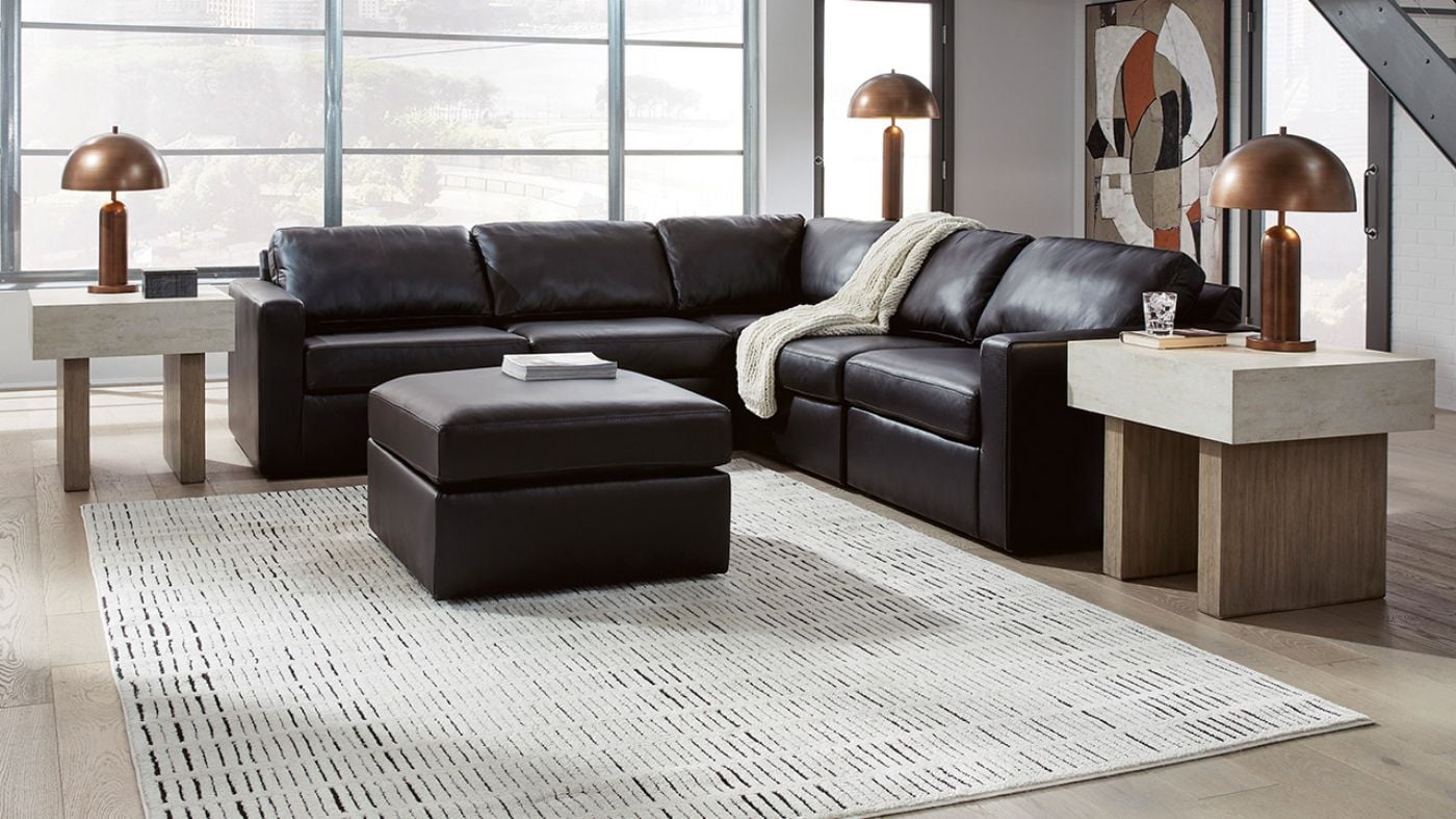 Picture of ModMax 5-Piece Leather Sectional - Black