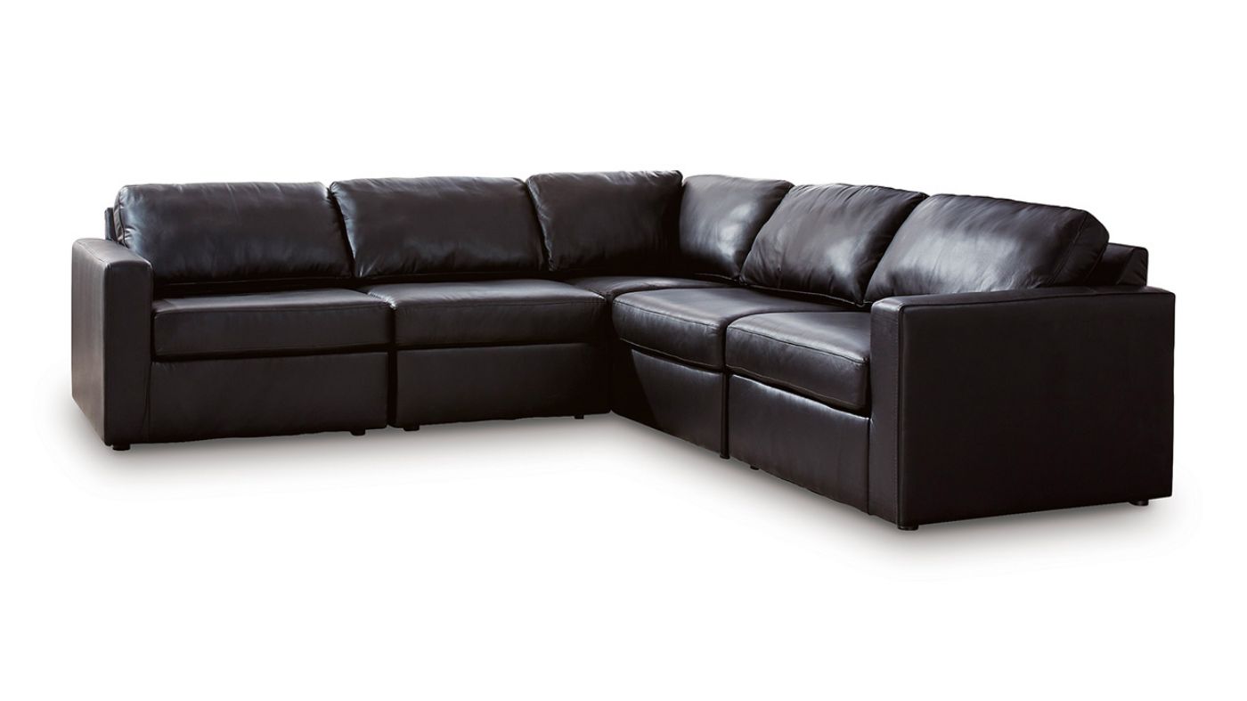 Picture of ModMax 5-Piece Leather Sectional - Black