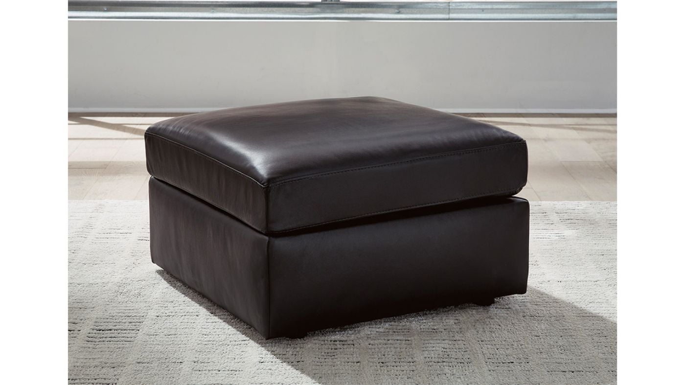 Picture of ModMaxII Leather Ottoman - Black