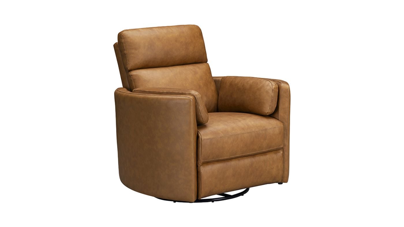 Picture of Radius Power Leather Swivel Glider Recliner - Brown